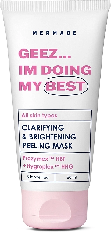 Mermade Ензимна маска для очищення шкіри обличчя Geez Im Doing My Best Prozymex HBT & Hygroplex HHG Clarifying & Brightening Mask - фото N1