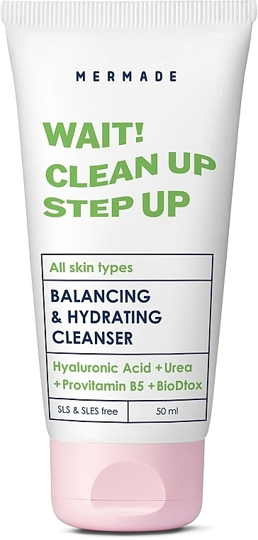 Mermade Балансуючий гель для вмивання обличчя Wait! Clean Up Step Up Bioflavonoids & Vitamin E Balancing & Hydrating Cleancer - фото N1