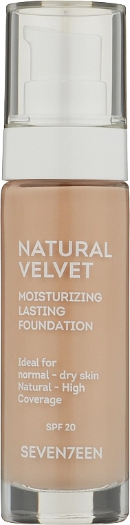Seventeen Natural Velvet Moisturizing Lasting Foundation Тональний крем - фото N1