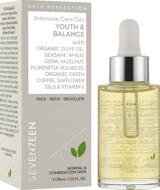 Seventeen Масло для лица "Молодость и баланс" Youth & Balance Normal-Combin Skin - фото N2