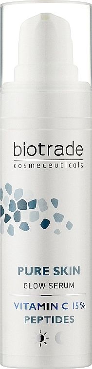 Сыворотка с витамином С 15% и пептидами для сияния кожи - Biotrade Pure Skin Glow Serum, 30ml - фото N1