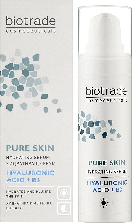 Biotrade Сироватка з гіалуроновою кислотою та ніацинамідом для інтенсивного зволоження шкіри Pure Skin - фото N2