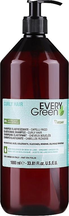EveryGreen Шампунь для в'юнкого волосся Dikson Every Green Curly Elasticising Shampoo - фото N2