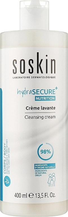 Soskin Очищувальний крем для душу Hydrasecure Cleansing Cream - фото N1