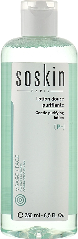 Soskin Очищувальний лосьйон для жирної та комбінованої шкіри обличчя Gentle Purifying Lotion-Combination Or Oily Skin - фото N1