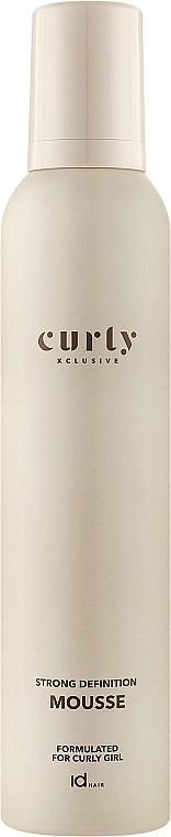 Сильний структуруючий мус волосся - IdHair Curly Xclusive Strong Definition Mousse, 250ml - фото N1