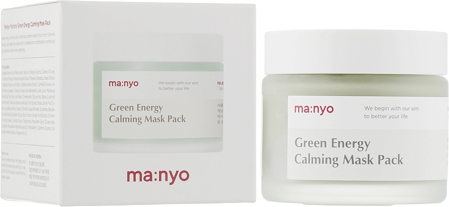 Manyo Успокаивающая глиняная маска с зелёным чаем Factory Green Energy Calming Mask Pack - фото N2