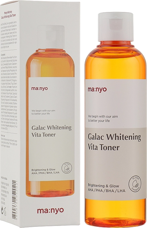 Manyo Освітлювальий тонер з галактомісисом і вітамінним комплексом Galac Whitening Vita Toner - фото N1