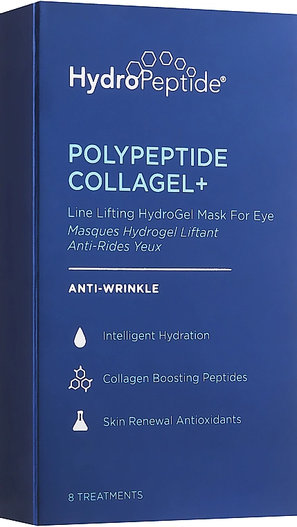 HydroPeptide Маска гидрогелевая против морщин для зоны вокруг глаз PolyPeptide Collagel Mask For Eyes - фото N3