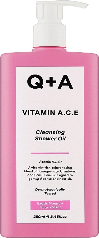 Q+A Вітамінізована олія для душу Vitamin A.C.E Cleansing Shower Oil - фото N1