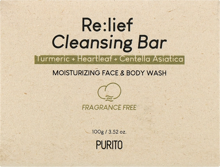 PURITO Мило для обличчя й тіла Re lief Cleansing Bar - фото N1