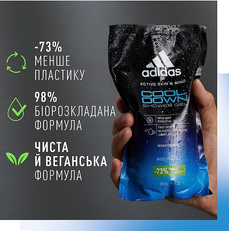 Adidas Гель для душа Cool Down Shower Gel Refill - фото N3