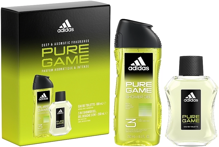 Adidas Pure Game Набор (edt/100ml + sh/gel/250ml) - фото N1