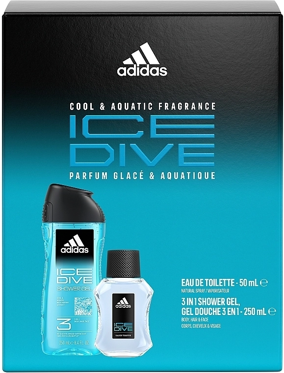 Adidas Ice Dive Набор (edt/50ml + sh/gel/250ml) - фото N2