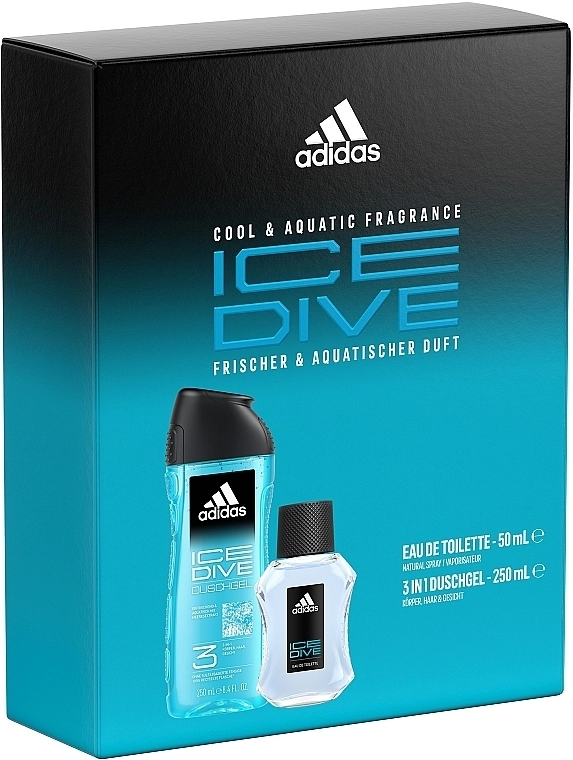 Adidas Ice Dive Набор (edt/50ml + sh/gel/250ml) - фото N3