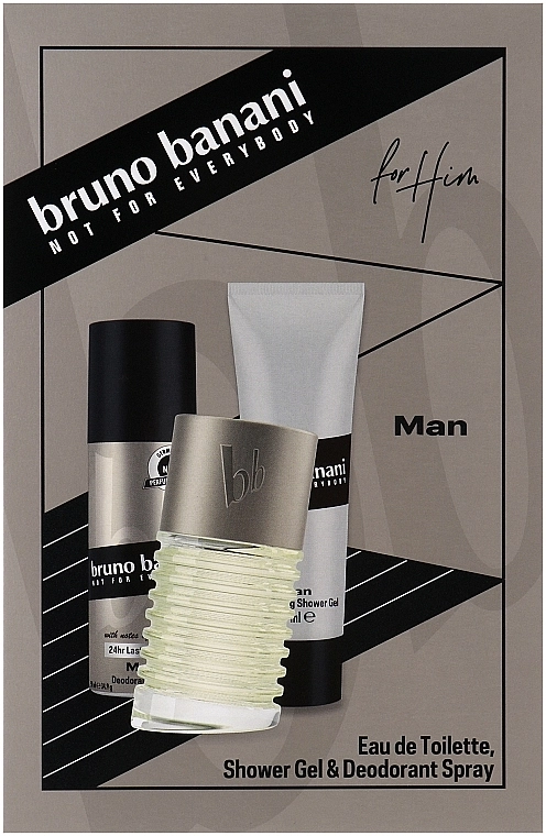 Bruno Banani Man Набор (edt/50ml + sh/gel/50ml + deo/50ml) - фото N1