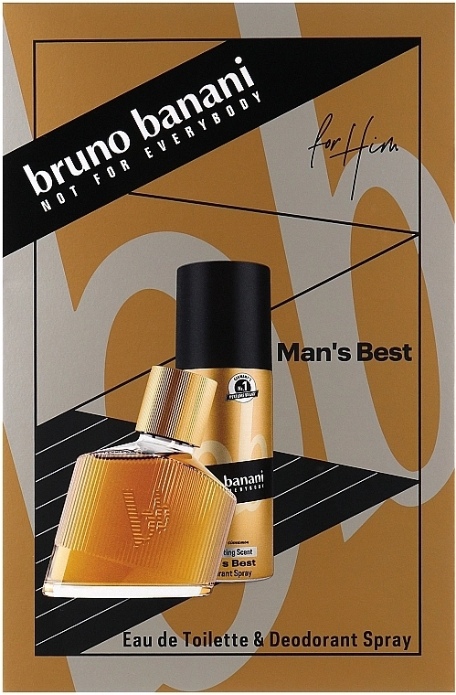 Bruno Banani Man's Best Набор (edt/30ml + deo/spray/50ml) - фото N1