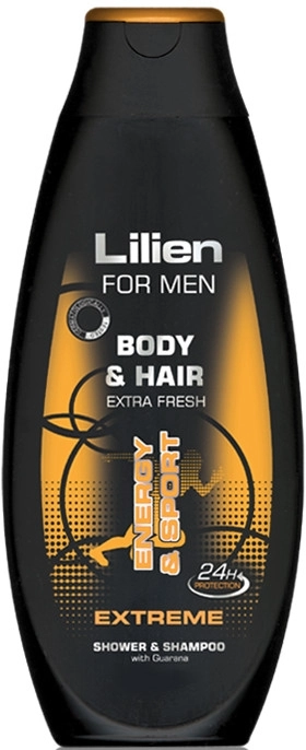 Lilien Мужской шампунь-гель для душа "Экстрим" For Men Body & Hair Extreme Shower & Shampoo - фото N1
