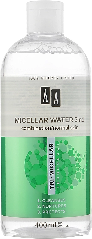 AA Міцелярна вода Cosmetics Tri-Micellar 3-in-1 Cleansing Water - фото N1