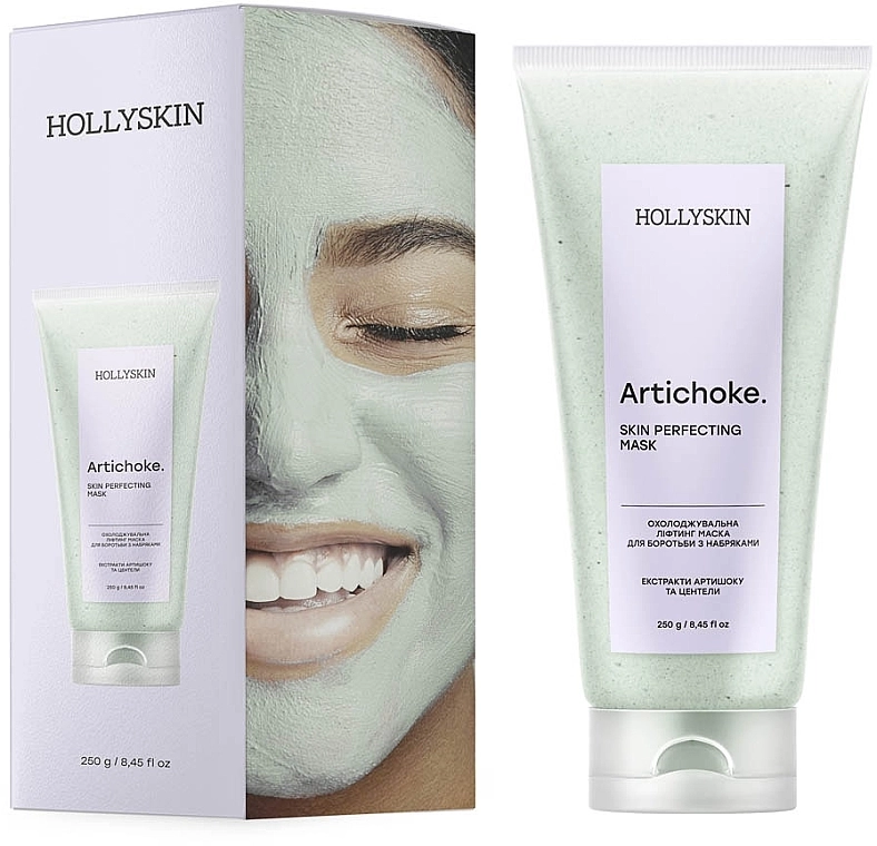 Hollyskin Охолоджувальна ліфтинг маска для боротьби з набряками Artichoke. Skin Perfecting Mask - фото N1