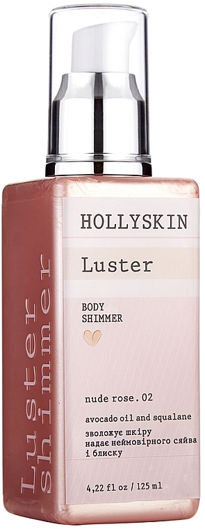 Hollyskin Шимер для тіла "Nude Rose. 02" Luster Body Shimmer Nude Rose. 02 - фото N2