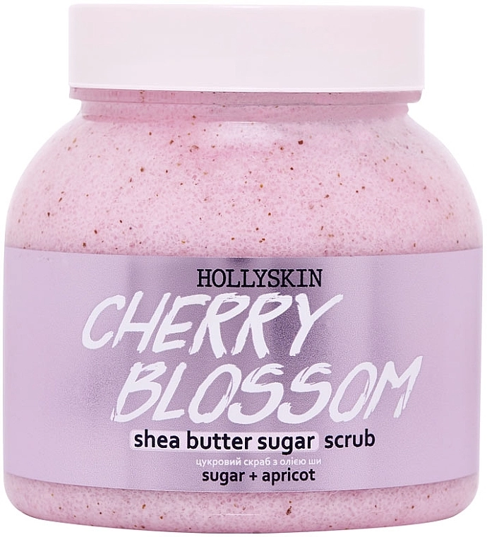 Hollyskin Цукровий скраб з олією ши і перлітом Cherry Blossom - фото N1