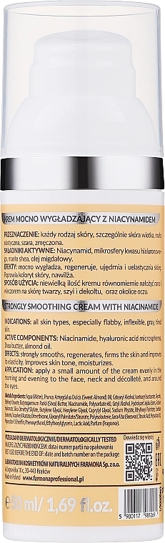 Farmona Professional Разглаживающий крем с ниацинамидом Unique Skin Strongly Smoothing Cream With Niacinamide - фото N2