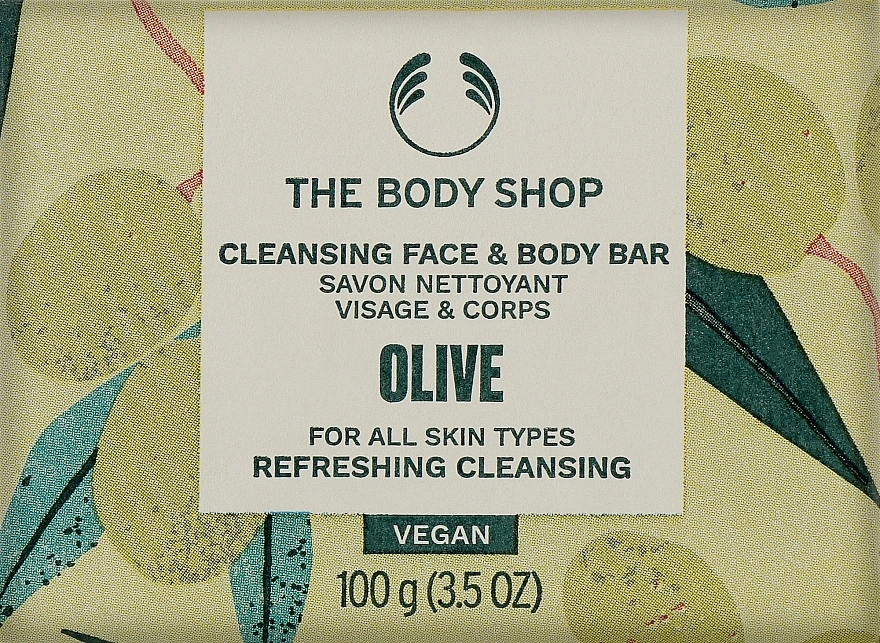 The Body Shop Мило для обличчя й тіла "Оливка" Olive Cleansing Face & Body Bar - фото N1