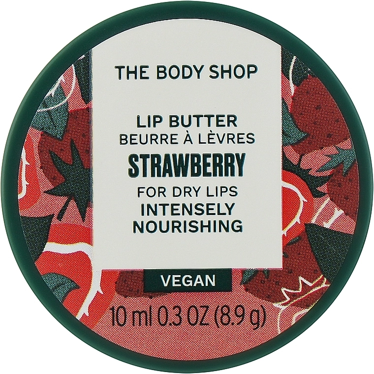 The Body Shop Интенсивно питающее масло для сухих губ "Клубника" Strawberry Lip Butter For Dry Lips Intensely Nourishing - фото N1