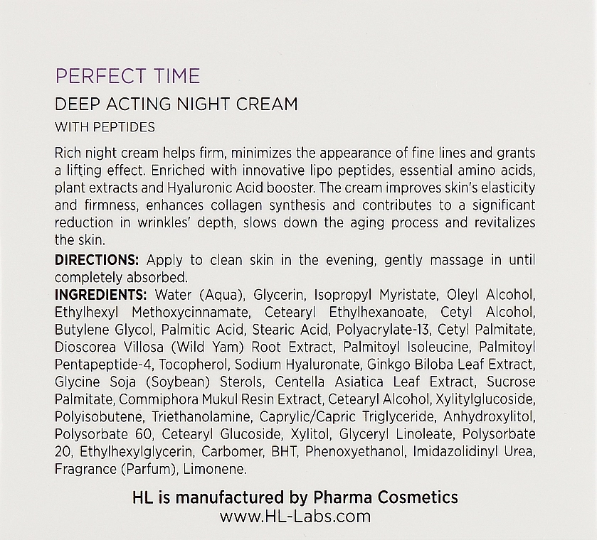 Holy Land Cosmetics Нічний крем для обличчя Perfect Time Deep Acting Night Cream - фото N3