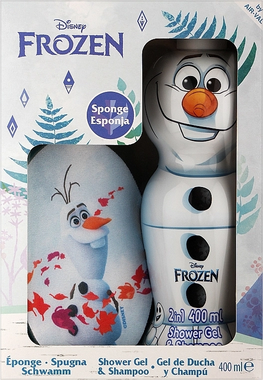 Air-Val International Набір Frozen Disney Olaf 2 (sh/gel/400ml + shm/sh/gel/400ml + sponge) - фото N1