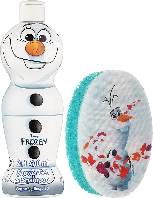 Air-Val International Набор Frozen Disney Olaf 2 (sh/gel/400ml + shm/sh/gel/400ml + sponge) - фото N2