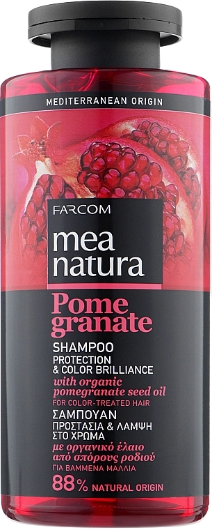 Mea Natura Шампунь для окрашенных волос с маслом граната Pomegranate Shampoo - фото N1