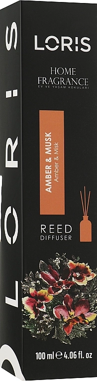 Loris Parfum Аромадиффузор "Амбра и мускус" Home Fragrance Reed Diffuser - фото N1