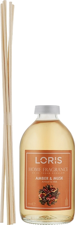 Loris Parfum Аромадиффузор "Амбра и мускус" Home Fragrance Reed Diffuser - фото N2