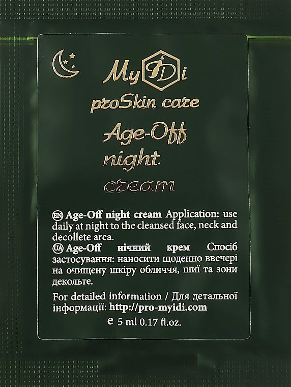MyIdi Антивіковий нічний крем для обличчя Age-Off Night Cream (пробник) - фото N1