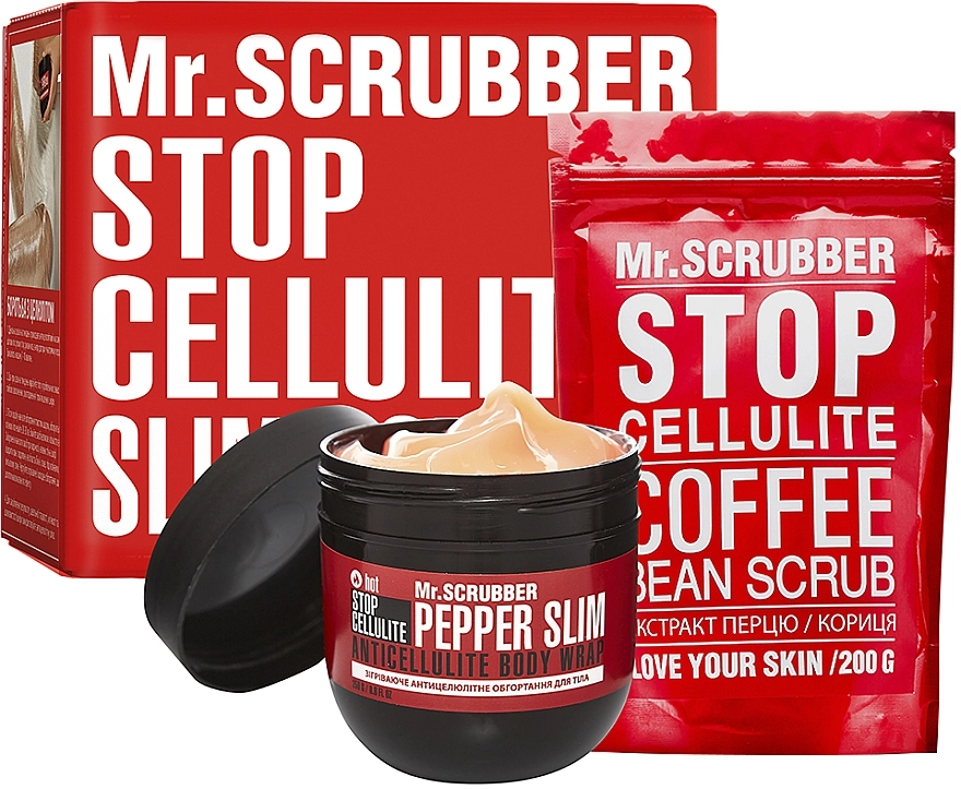 Mr.Scrubber Набір Stop Cellulite Hot Pepper Slim (cr/250g + scrub/200g) - фото N1