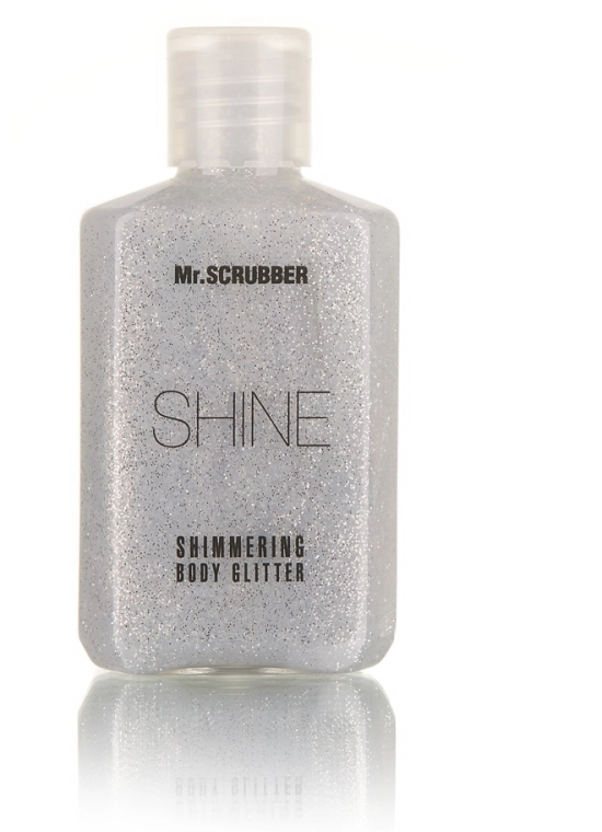 Mr.Scrubber Сияющий глиттер для тела, серебристый Shine Shimmering Body Glitter - фото N1