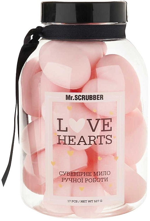 Mr.Scrubber Парфюмированное мыло ручной работы "Love Hearts Pink" Hand Made Soap, 17шт - фото N1