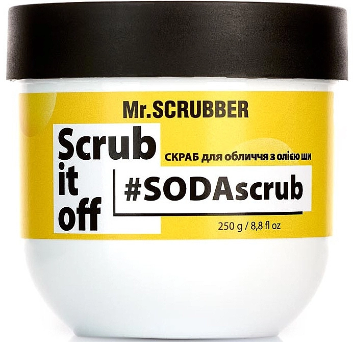 Mr.Scrubber Скраб для лица с маслом Ши Scrub It Off SodAscrub - фото N1