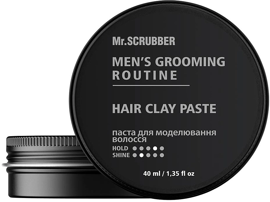 Mr.Scrubber Паста для моделювання волосся Men's Grooming Routine Hair Clay Paste - фото N1