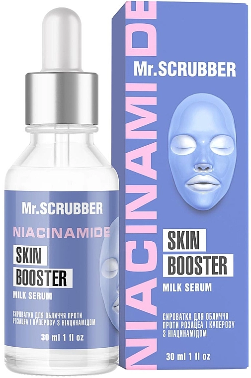 Mr.Scrubber Сыворотка для лица против розацеа и купероза, с ниацинамидом Face ID. Niacinamide Skin Booster Milk Serum - фото N1