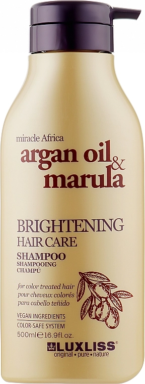 Luxliss Шампунь для блеска волос Brightening Hair Care Shampoo - фото N3