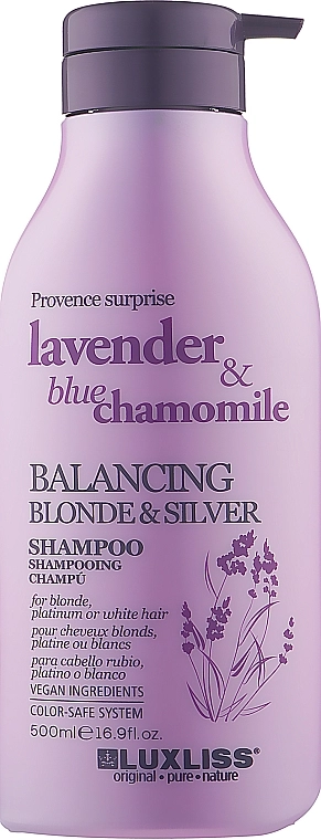 Luxliss Шампунь для блонду Balancing Blonde & Silver Shampoo - фото N3