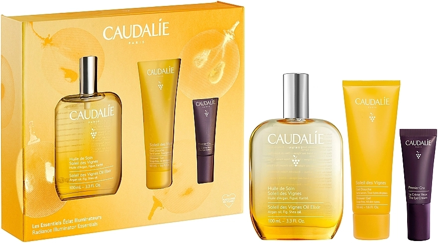 Caudalie Soleil Des Vignes Набір (b/oil/100ml + sh/gel/50ml + eye/cr/5ml) - фото N2