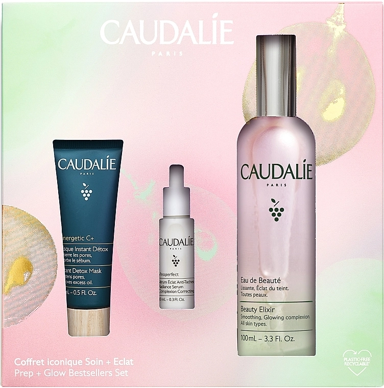 Caudalie Набор Detox & Glow (f/spray/100ml + f/mask/15ml + f/ser/10ml) - фото N1