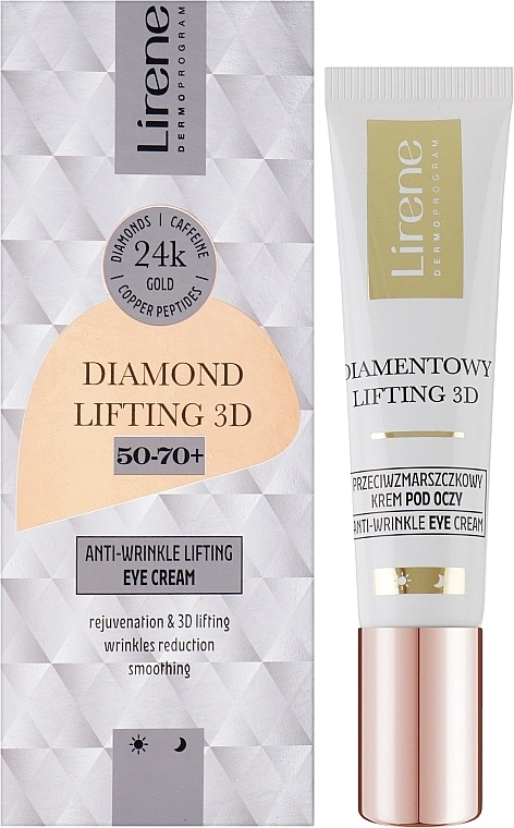 Lirene Крем-гель для шкіри навколо очей з ефектом ліфтингу Diamond lifting 3D Eye Cream - фото N2