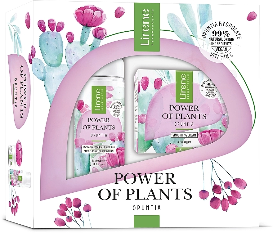 Lirene Набір Power Of Plants Opuncja (foam/200ml + cr/50ml) - фото N1