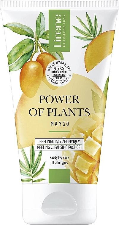 Lirene Очищающий пилинг гель для лица Power Of Plants Mango Peeling Cleansing Face Gel - фото N1