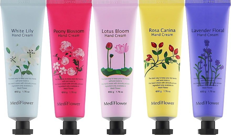 Medi Flower Набор кремов для рук с цветочными экстрактами, 5 продуктов The Secret Garden Of Five Hand Cream - фото N2